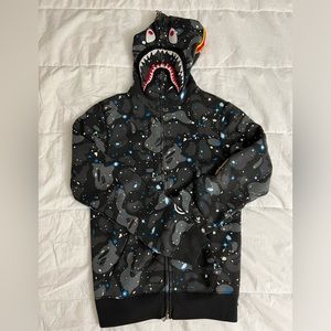 Bape Space Camo Shark Full Zip Hoodie
